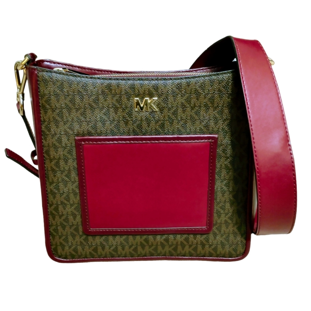 Michael Kors Gloria Signature MK Printed Crossbody Bag - Picture 3 of 16